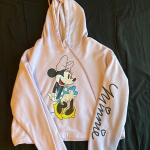 Minnie Mouse crop top hoodie